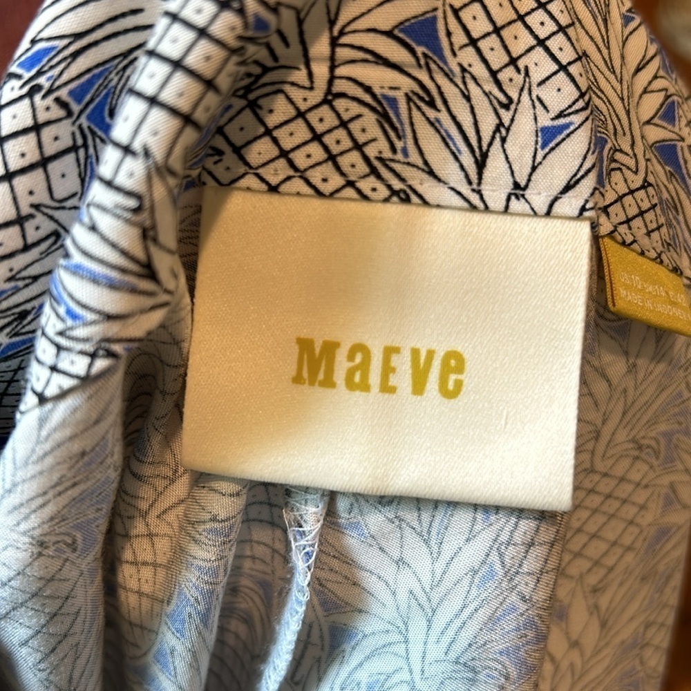 Anthropologie Maeve Imelda Pineapple Print Ruffle Short - Picture 5 of 7